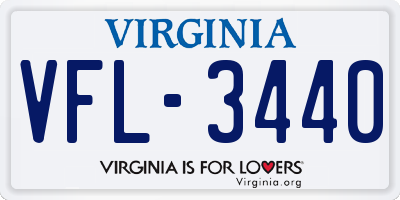 VA license plate VFL3440