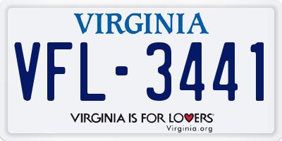 VA license plate VFL3441