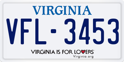 VA license plate VFL3453
