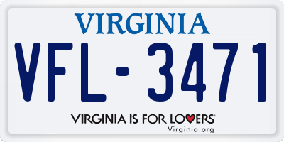 VA license plate VFL3471