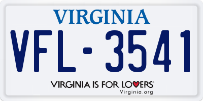 VA license plate VFL3541
