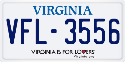 VA license plate VFL3556