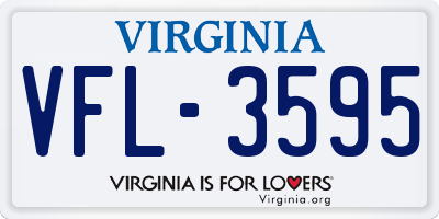 VA license plate VFL3595