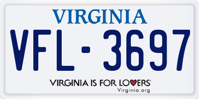 VA license plate VFL3697