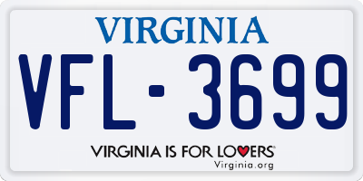 VA license plate VFL3699