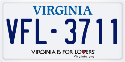 VA license plate VFL3711
