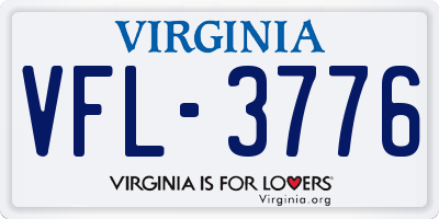 VA license plate VFL3776