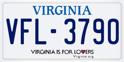 VA license plate VFL3790