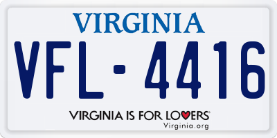 VA license plate VFL4416