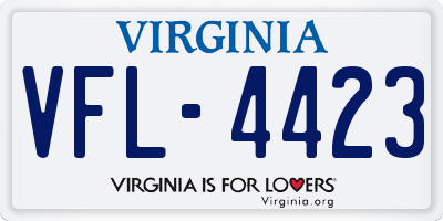 VA license plate VFL4423