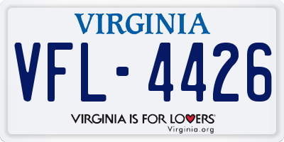 VA license plate VFL4426
