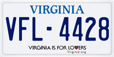 VA license plate VFL4428