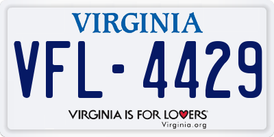 VA license plate VFL4429