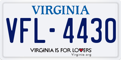 VA license plate VFL4430