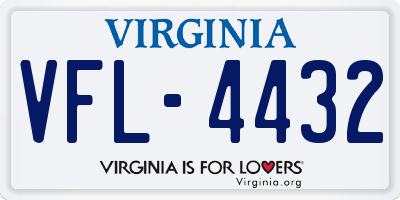 VA license plate VFL4432