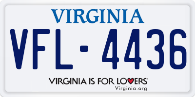 VA license plate VFL4436