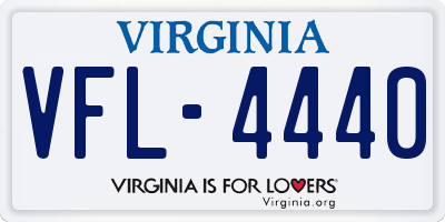 VA license plate VFL4440