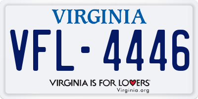 VA license plate VFL4446