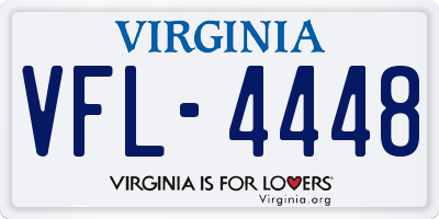 VA license plate VFL4448