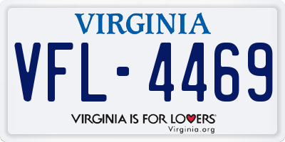 VA license plate VFL4469