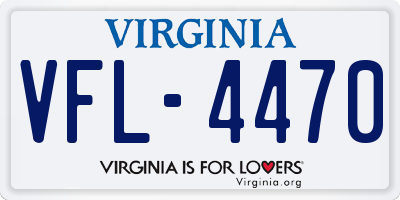 VA license plate VFL4470