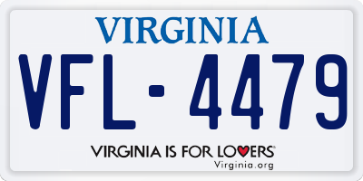 VA license plate VFL4479