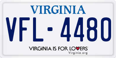 VA license plate VFL4480
