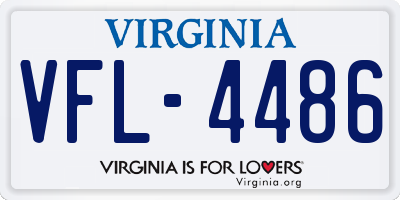 VA license plate VFL4486