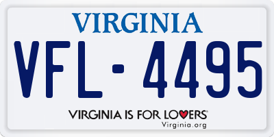 VA license plate VFL4495