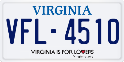 VA license plate VFL4510