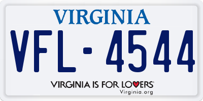 VA license plate VFL4544
