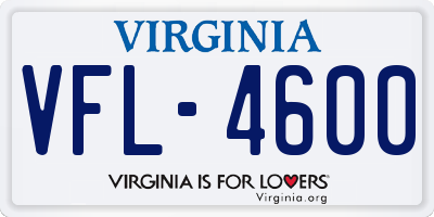 VA license plate VFL4600