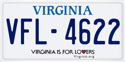 VA license plate VFL4622