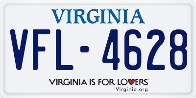 VA license plate VFL4628