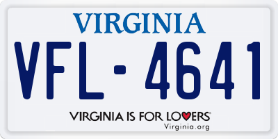 VA license plate VFL4641