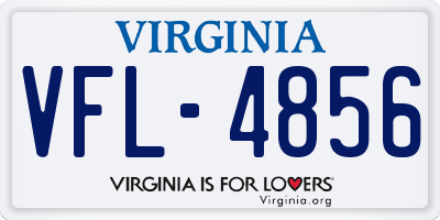 VA license plate VFL4856