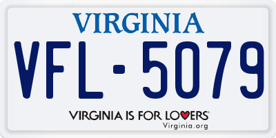 VA license plate VFL5079