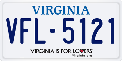 VA license plate VFL5121