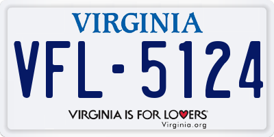 VA license plate VFL5124