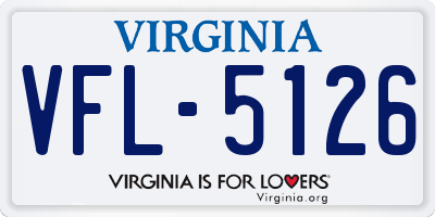 VA license plate VFL5126