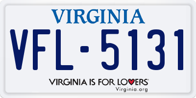 VA license plate VFL5131