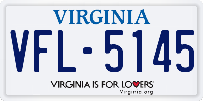 VA license plate VFL5145