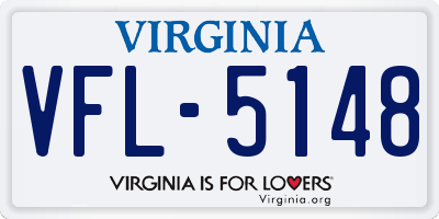 VA license plate VFL5148
