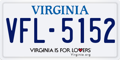 VA license plate VFL5152