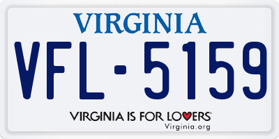 VA license plate VFL5159