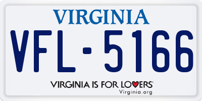 VA license plate VFL5166