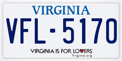 VA license plate VFL5170