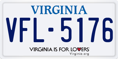 VA license plate VFL5176