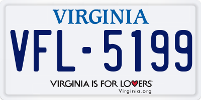 VA license plate VFL5199