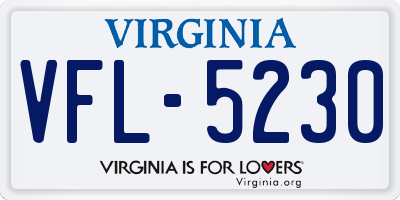 VA license plate VFL5230